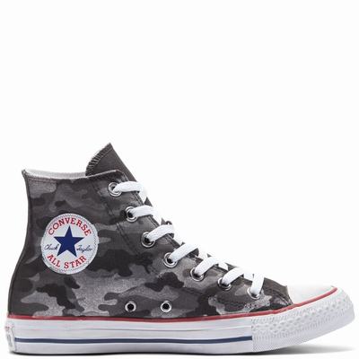 Férfi Converse Camo Chuck Taylor All Star Magasszárú Cipő CO0163982 Szürke Szürke Camo